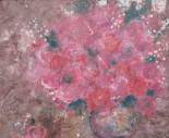 Rose sur rose, un bouquet de facture vaguement impressionniste.